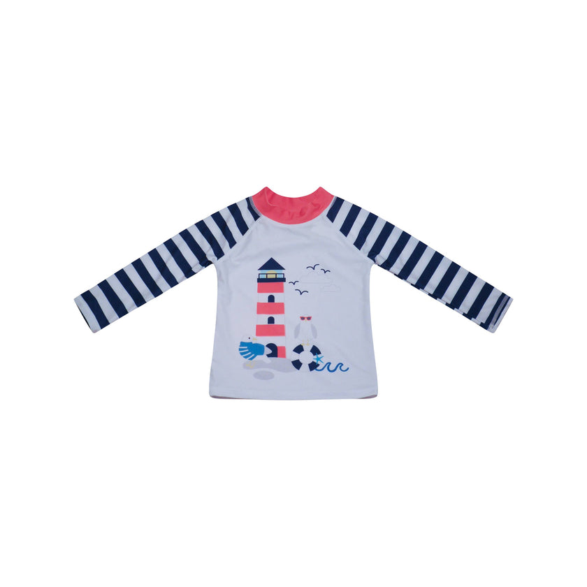 Kids UPF50+ Graphic Rash Guard Swim Top for Boys