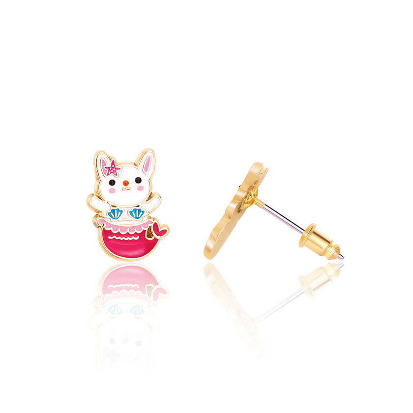 Bunny Mermaid Children's Stud Earrings