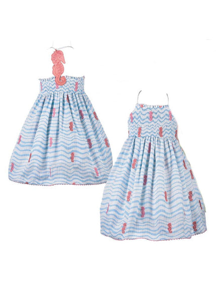 Seahorse Embroidered Appliqué Fancy Dress