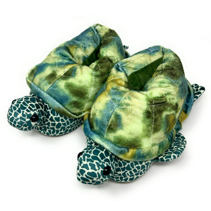 Bertie the Sea Turtle | Kid's Animal Plush Non-Slip Slippers