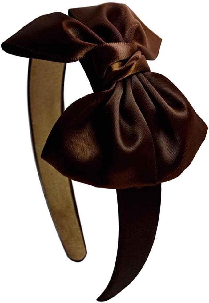 Girls Satin Bow Arch Headband -Assorted