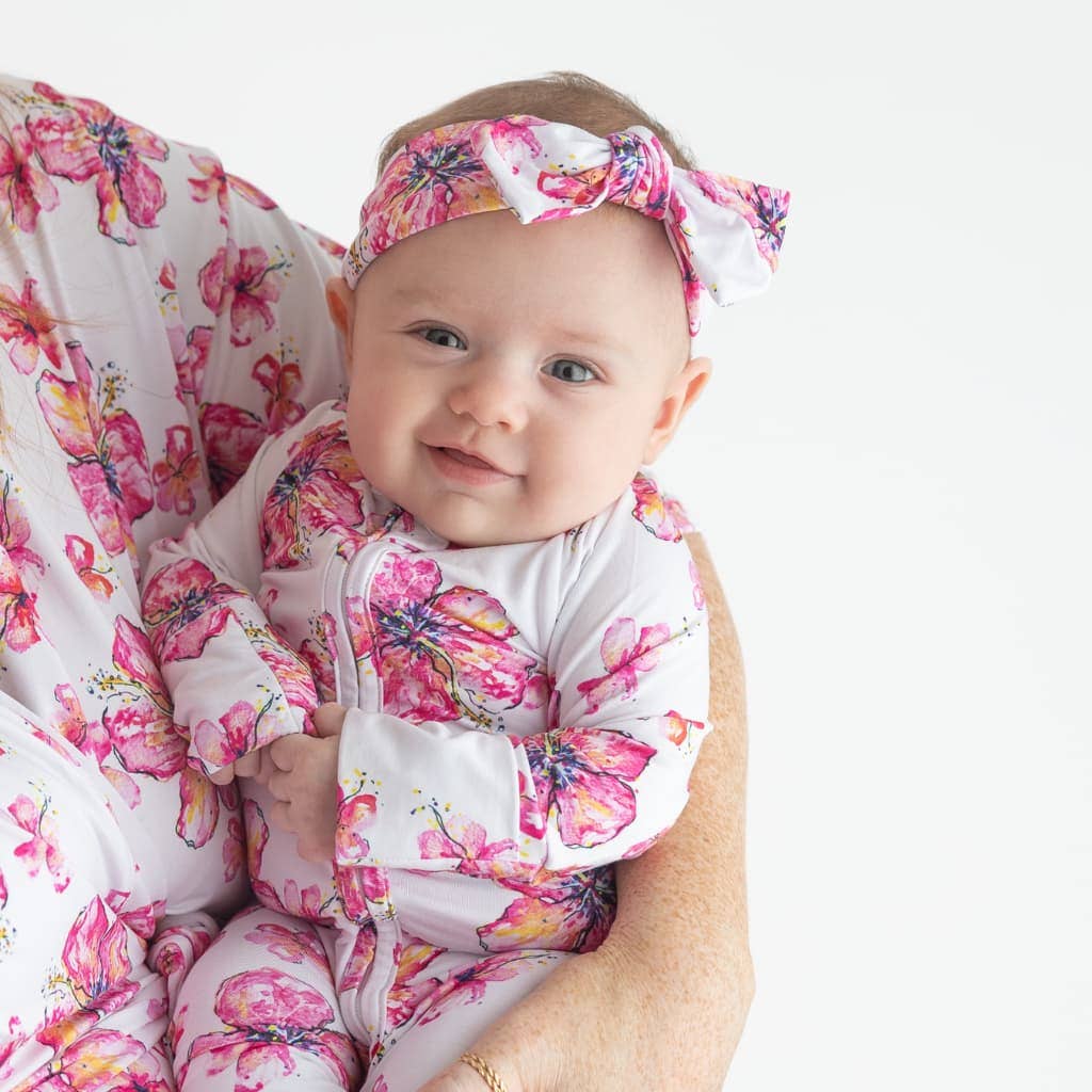 Hibiscus Kiss Bamboo Bow Headband