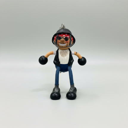 Bouncy Buddy Wooden German Toy on spring- Biker Guy