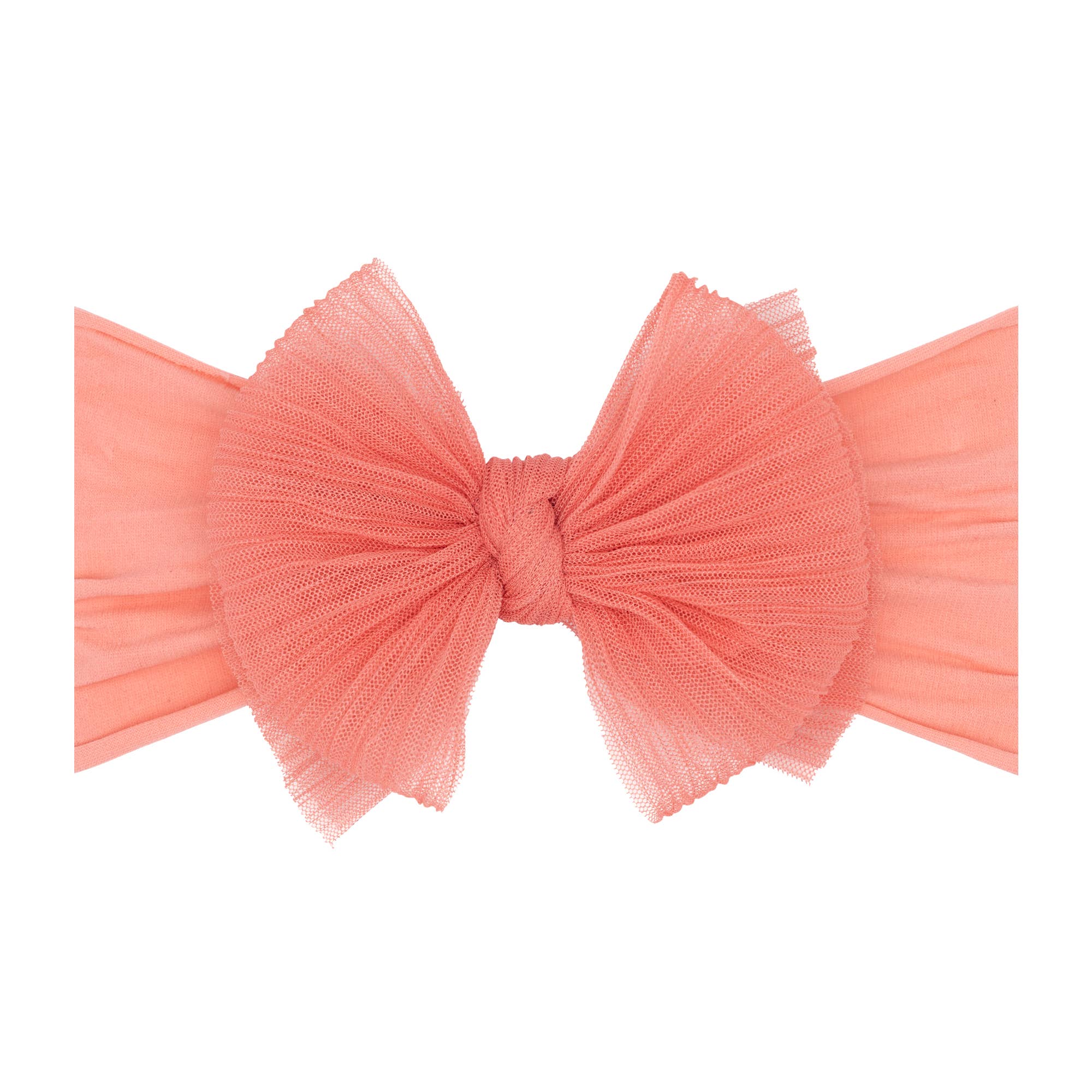 Baby Bling® Tulle FAB® soft nylon headband with tulle bow