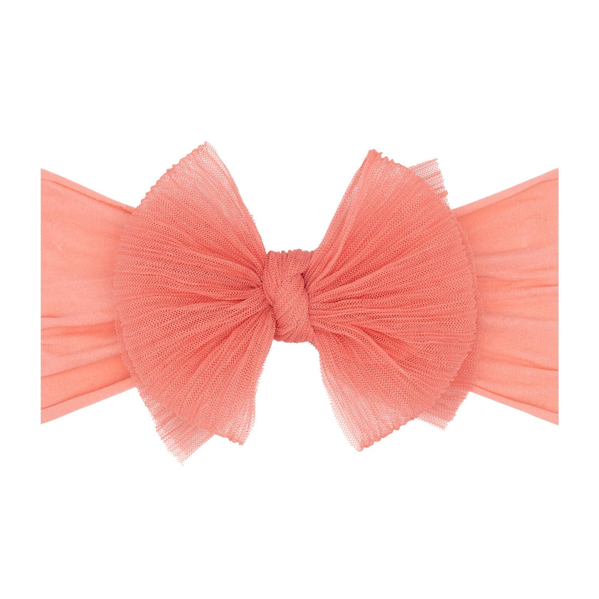 Baby Bling® Tulle FAB® soft nylon headband with tulle bow