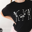 Glow In The Dark Silly Skelly Halloween Short Sleeve T-Shirt