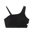 Tween Girls Rib Asymmetrical Bikini | Black