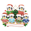 Ugly Sweater Penguin Family Personalized Ornament