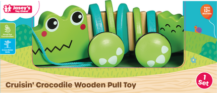 Cruisin' Crocodile Wooden Pull Toy