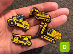 Construction Vehicle Shoe Charms