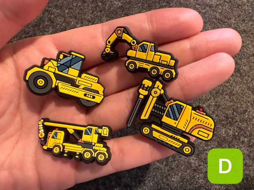 Construction Vehicle Shoe Charms