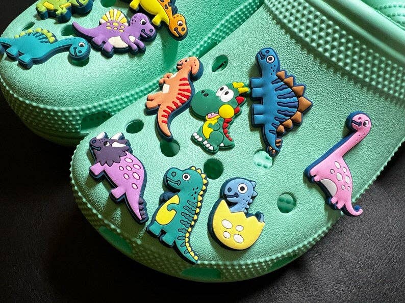 DELETE DUPLICATE Pick your own Cartoon Dinosaurs shoe charms