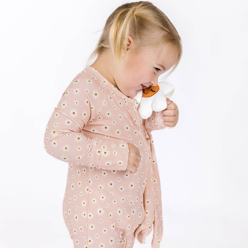 Pink Daisy Bamboo Baby Lovey