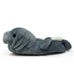 Manatee Splash | Kid's Funny Animal Plush Non-Slip Slippers