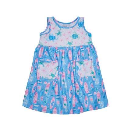 Kids UPF50+ Dahlia Sleeveless Dress w/ Pockets for Girls