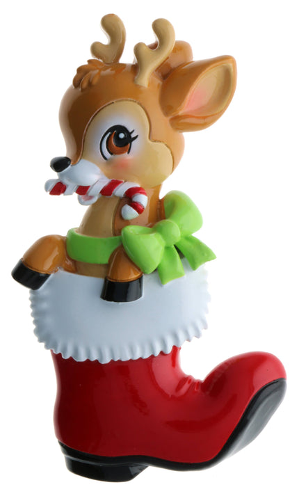 Nostalgic Baby Deer in Boot Personalized Ornament