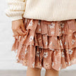 Ditsy Fall Floral Printed Tiered Tutu - Kids Clothing