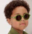 Wild Moss Euro Round Kids Sunglasses with Amber Lens