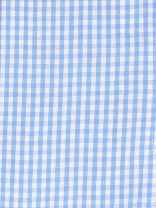 Boys Cornflower Blue Gingham Short Sleeve Button Down Shirt