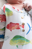 Fish Newborn Bamboo Knotted Gown