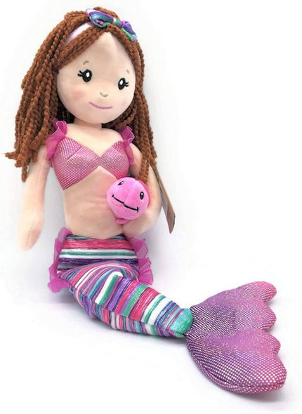 Boho Mermaid Stuffed Doll w/ Sea Turtle (Pick Your Mermaid)