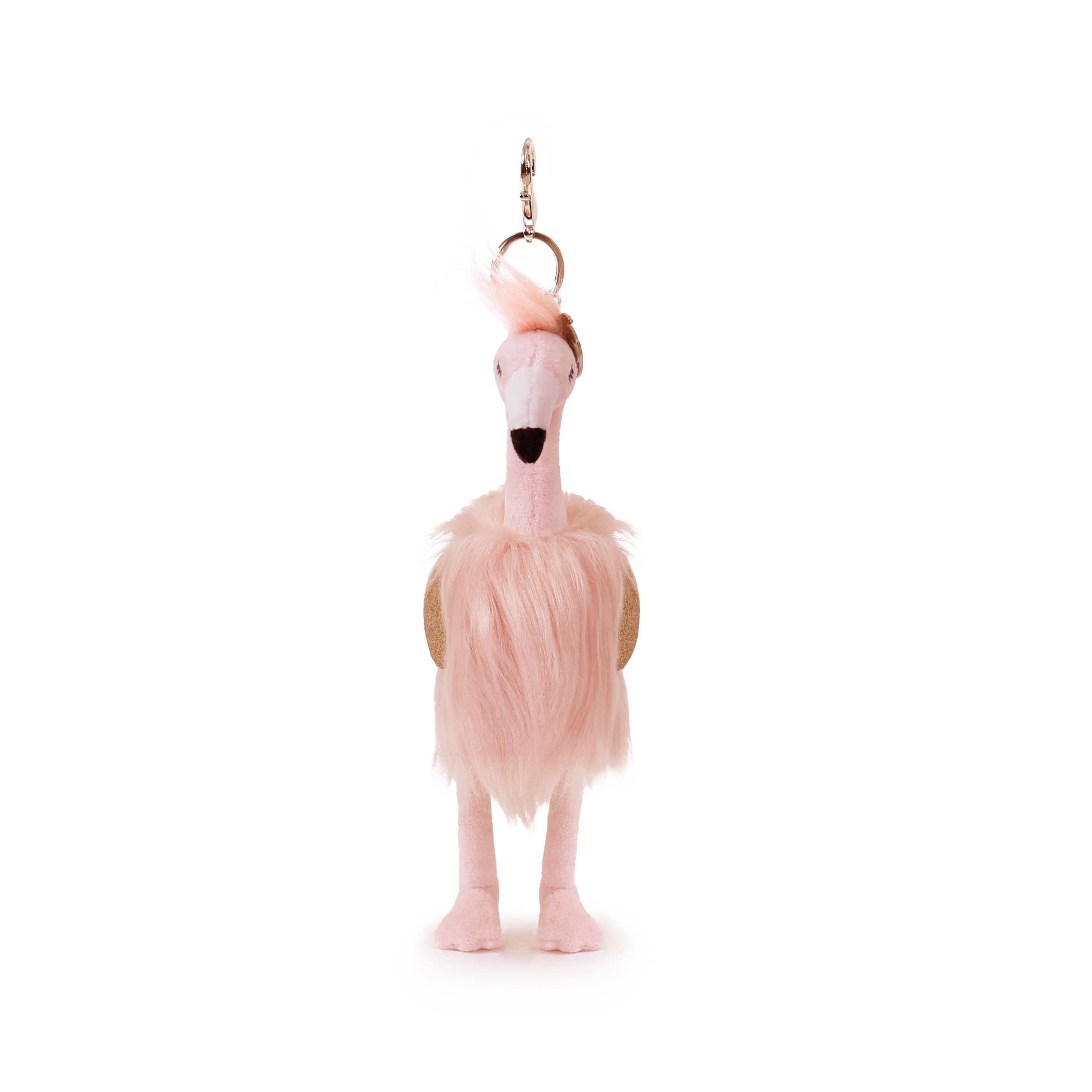 Gloria Flamingo Bag Charm Key Chain(Vegan Angora)