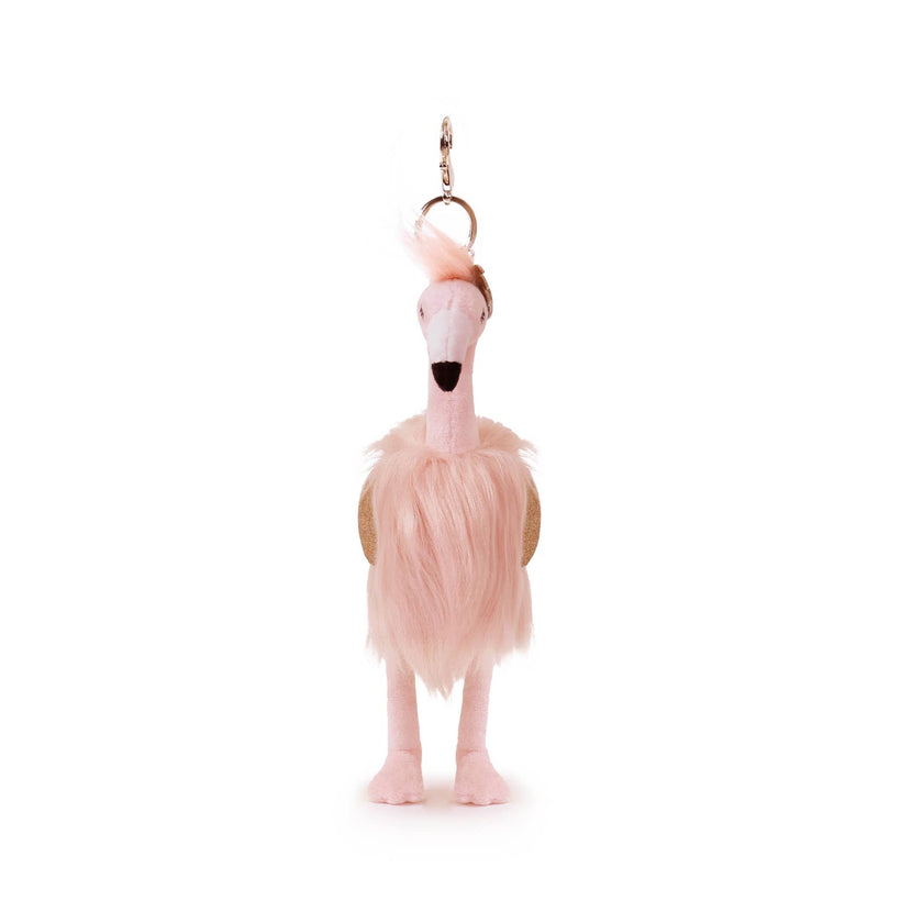 Gloria Flamingo Bag Charm Key Chain(Vegan Angora)