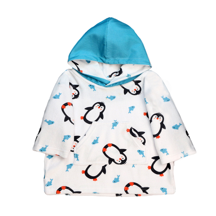 UPF50+ Baby Terry Swim Coverup - Parker Penguin