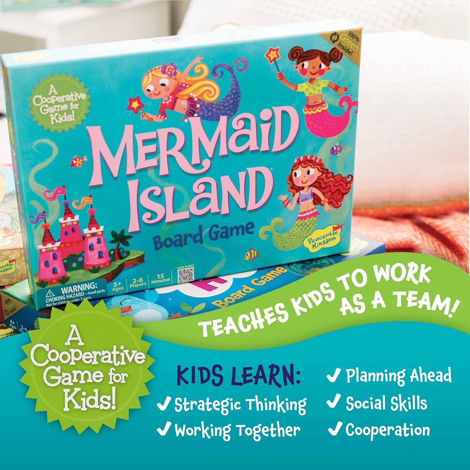 Mermaid Island Cooperative Board Game for Kids