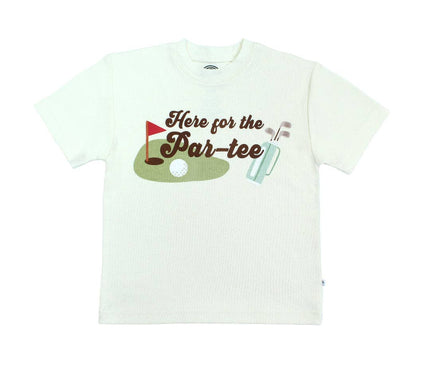 Here For the Par-Tee Golf Cotton Toddler Short Sleeve Shirt