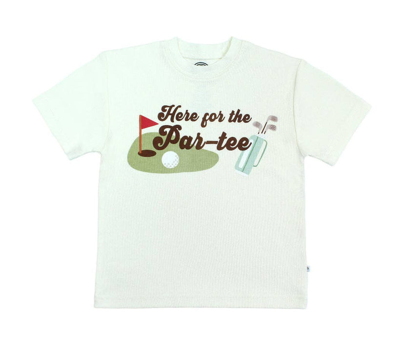 Here For the Par-Tee Golf Cotton Toddler Short Sleeve Shirt