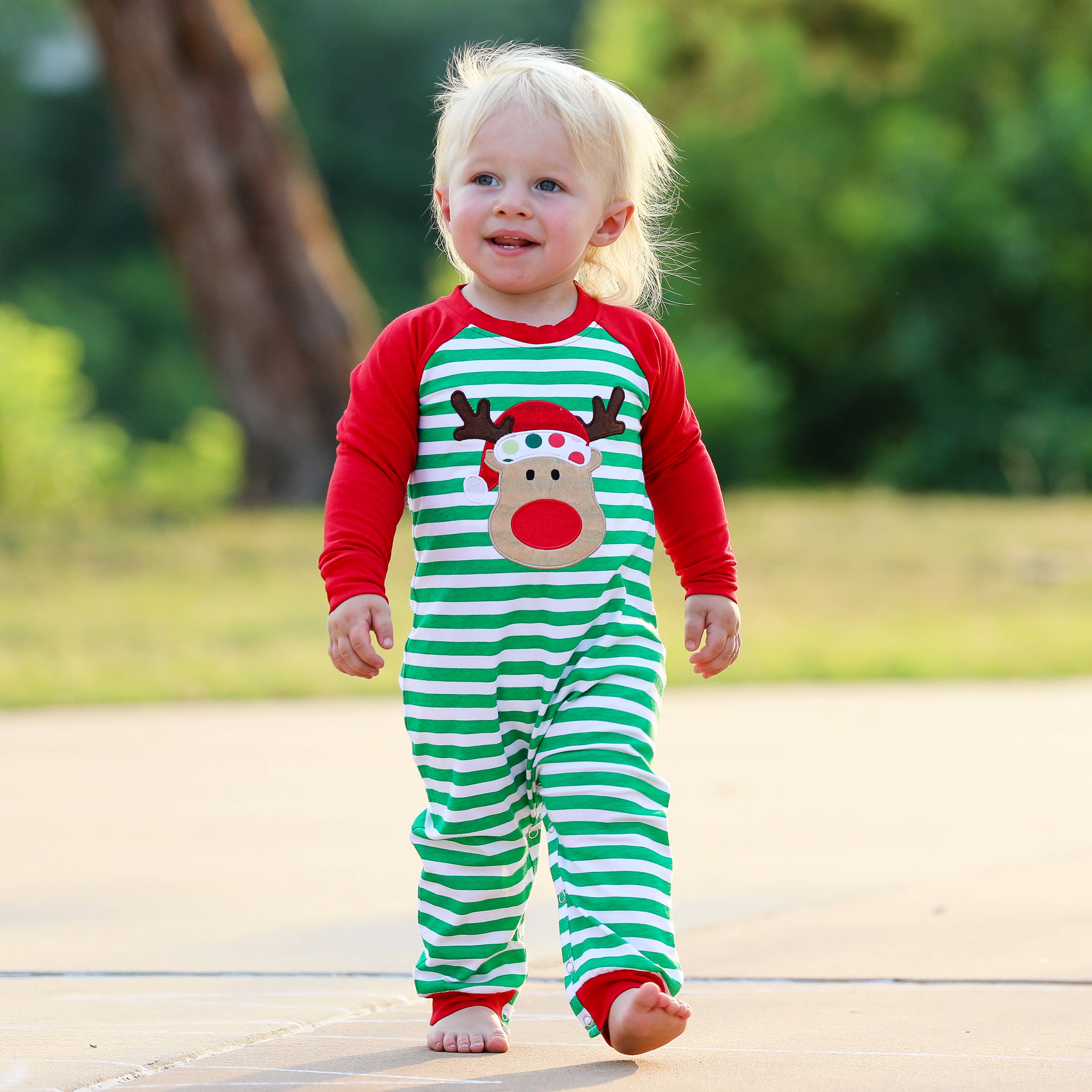 Baby Toddler Boys Rudolph Reindeer Christmas Romper Unisex