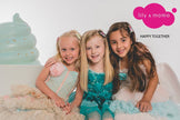 Frilly Fancy Rose Trio Kids Hair Clips- Pretty Pastels