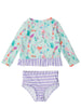 Mermaid Princess Long Sleeve Rash Guard Bikini