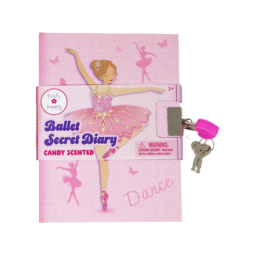 Bejewelled Ballerina Scented Lockable Diary - (Pack Size: 2)