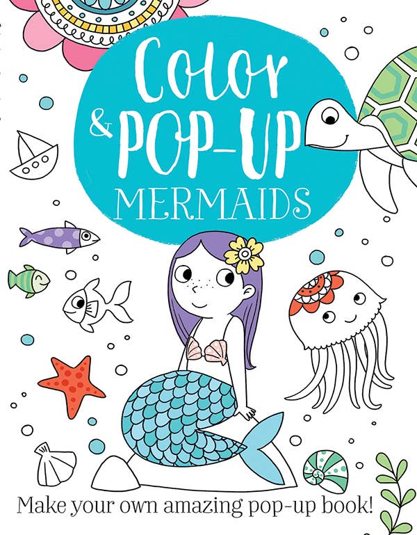 Color & Pop-Up: Mermaids Paperback Book