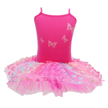 Rainbow Butterfly Tutu Hot Pink size 3-4