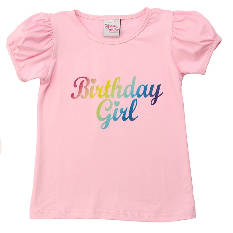 Birthday Girl Puff Sleeve Tee