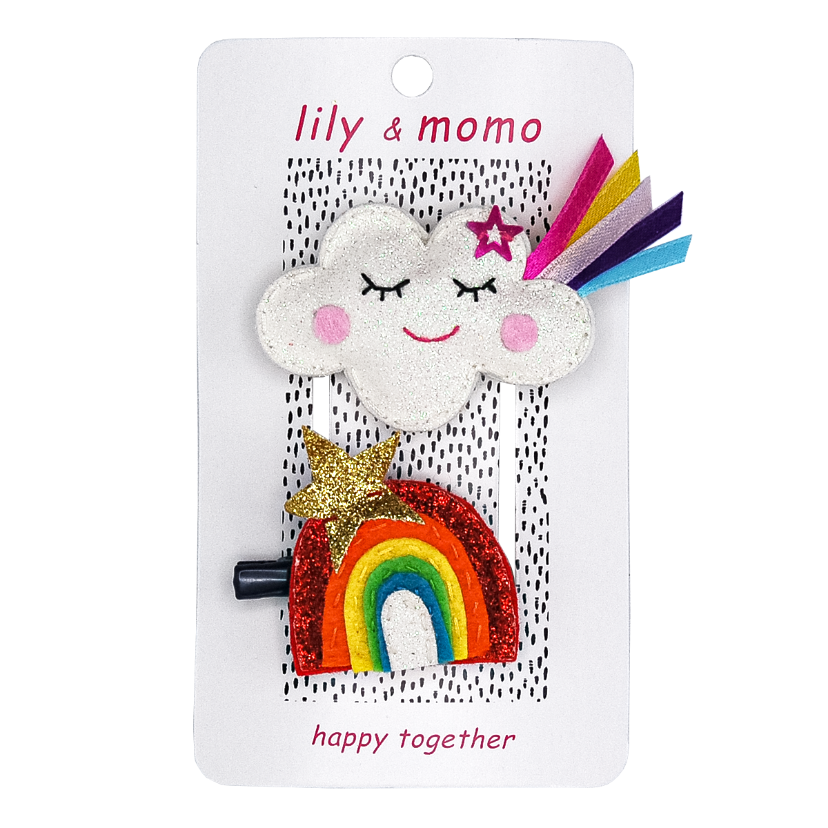 Cloud & Rainbow Hair Clips- Assorted Colors