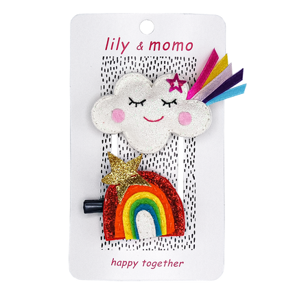 Cloud & Rainbow Hair Clips- Assorted Colors