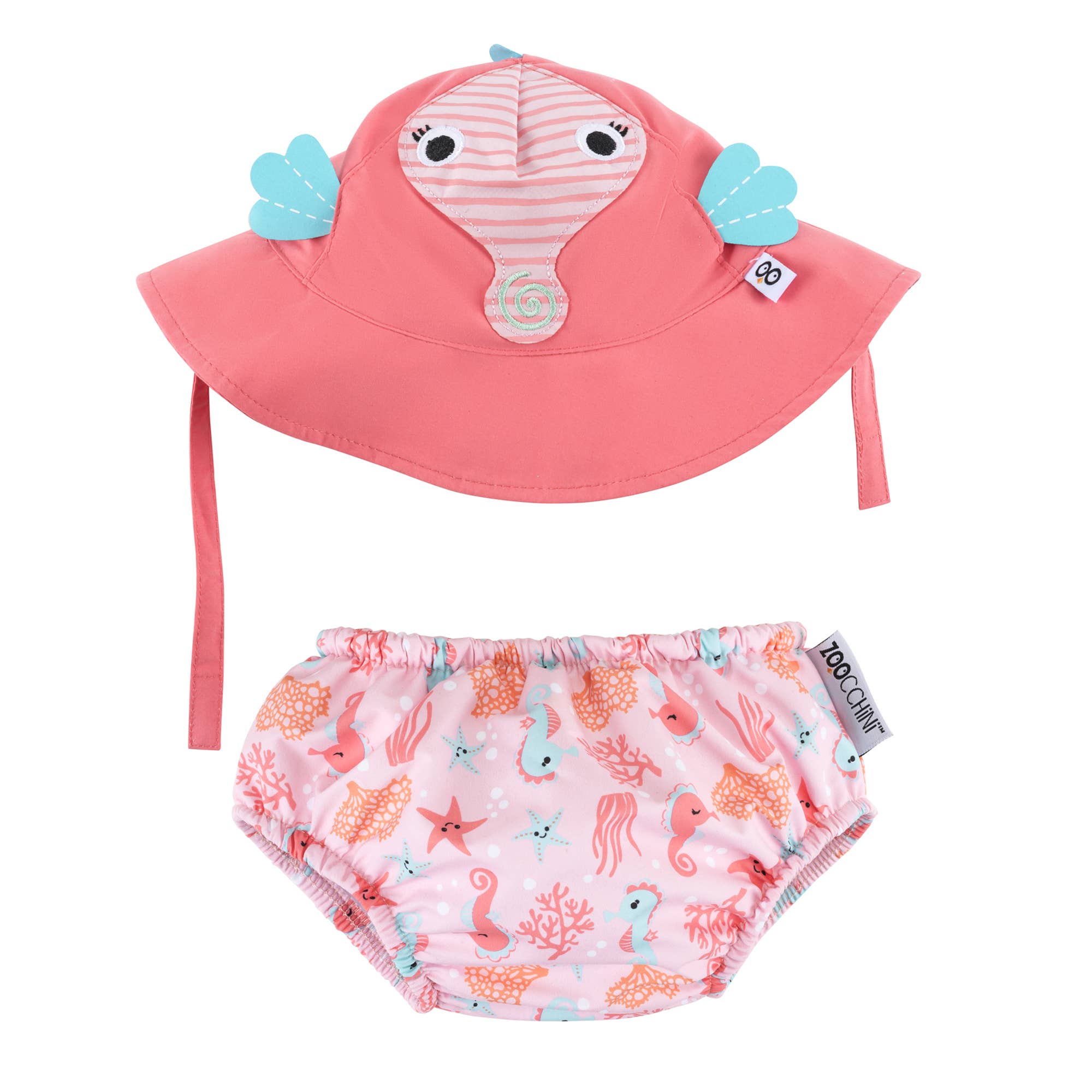 Baby Swim Diaper & Sun Hat Set - Sally the Seahorse