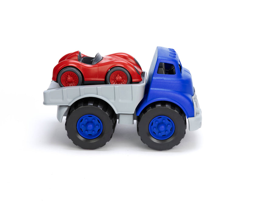Flatbed w/ Red Race Car Toy