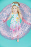 Seahorse Swirl Tank Twirl Dress