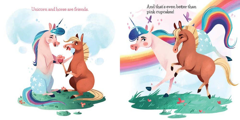 Unicorn and Horse are Friends Board Book