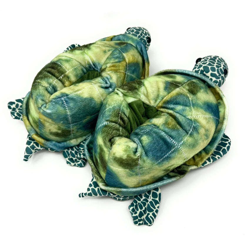 Bertie the Sea Turtle | Kid's Animal Plush Non-Slip Slippers