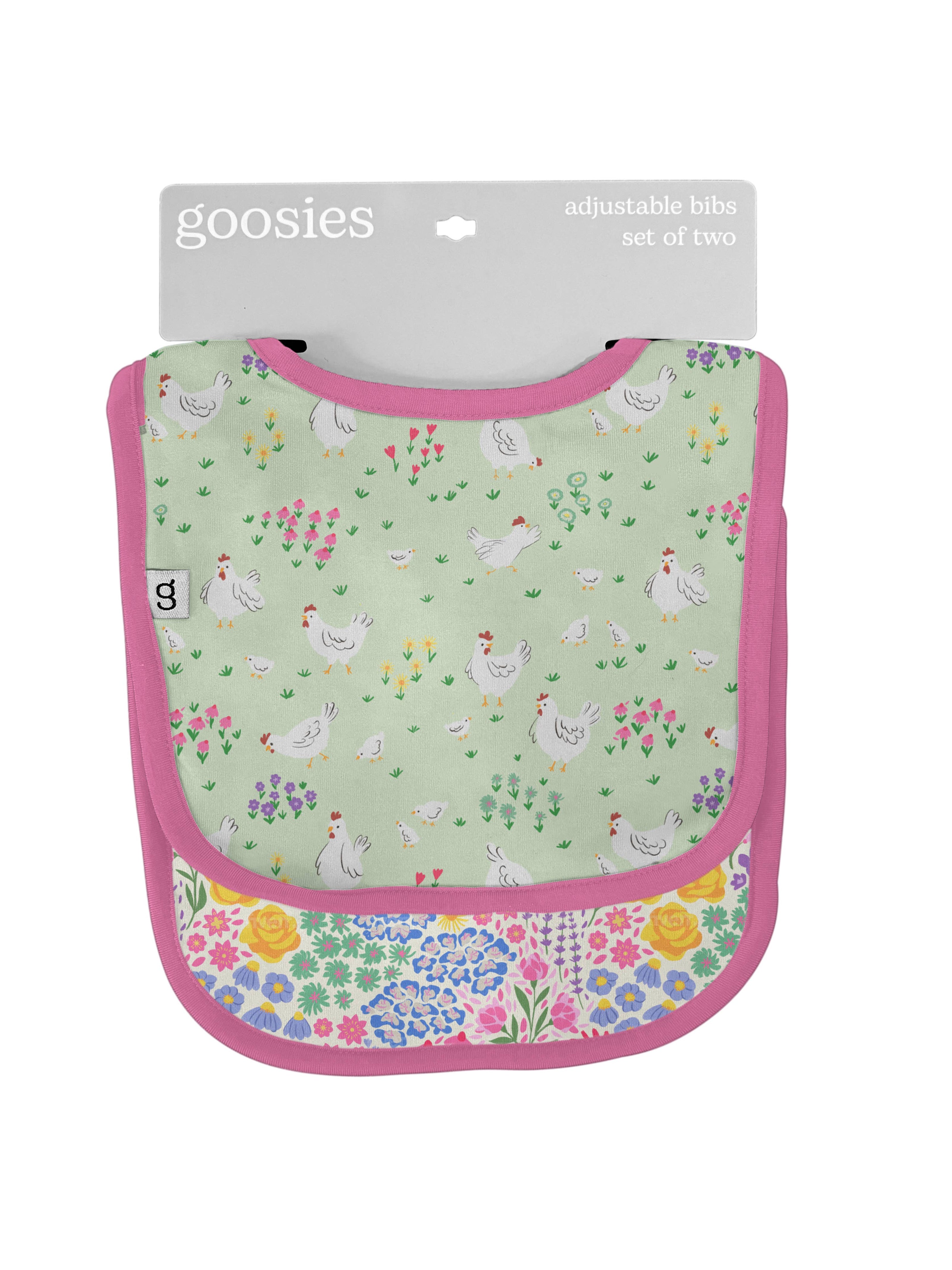 Spring Chickens Bamboo Bib Set