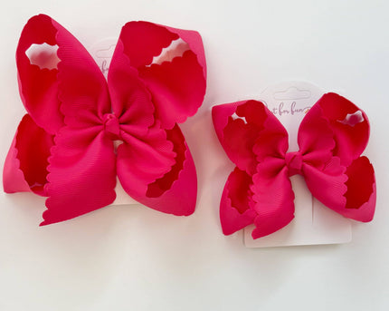 Scallop Edge Hair Bows