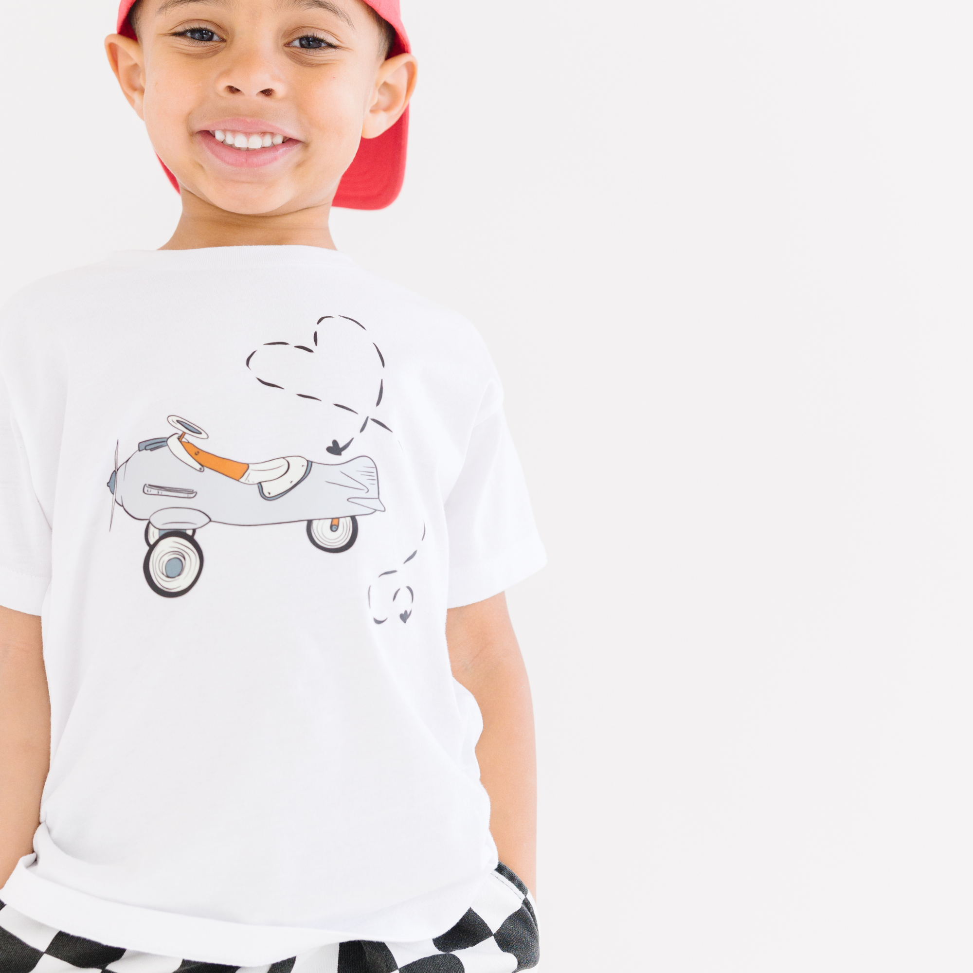 Love is in the Air Airplane Valentines Day Kids Shirt