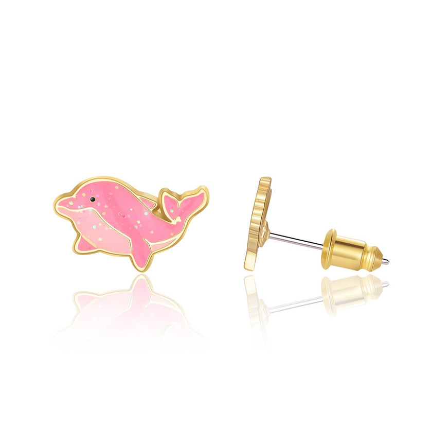 Dazzling Dolphin Children's Stud Earrings