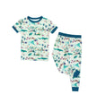Coral Reef Bamboo Short Sleeve Kids Pajama Pants Set